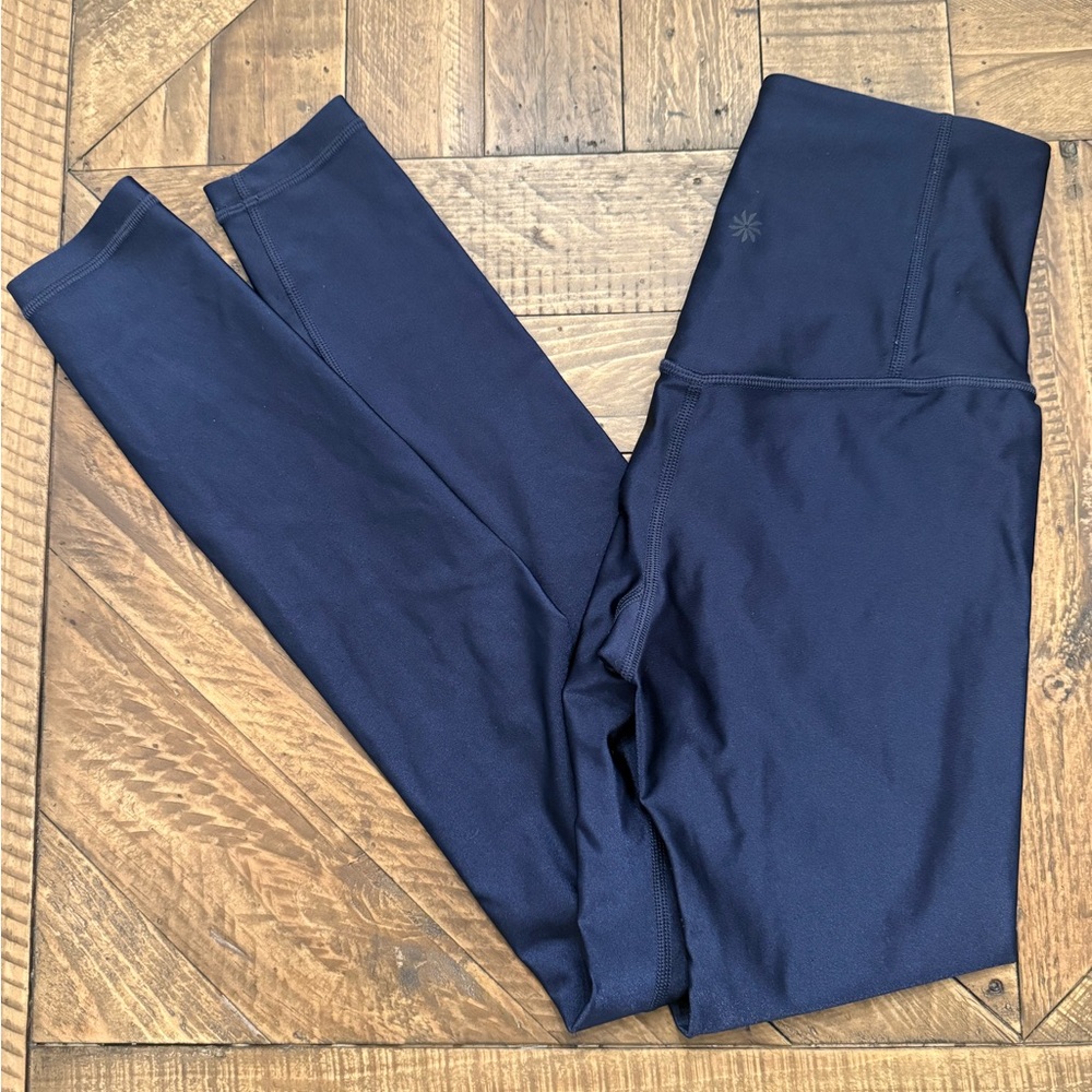 Athleta Elation Navy Blue Shine Leggings
